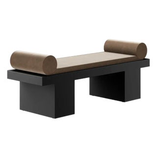 Choa Wood Bench in Black by Marnois For Sale