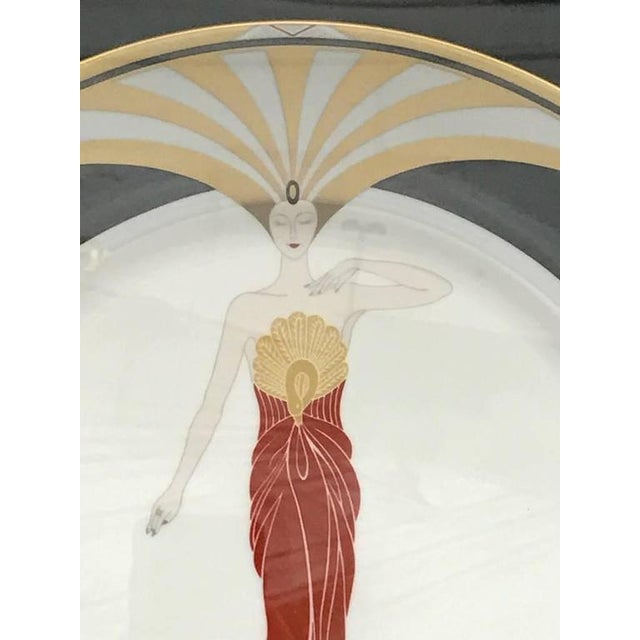 Art Deco Erte Framed Collector Plate "Le Soleil" For Sale - Image 3 of 8
