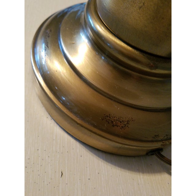 Metal Hollywood Regency Mega Stalk Faux Bamboo Lamps - a Pair For Sale - Image 7 of 13