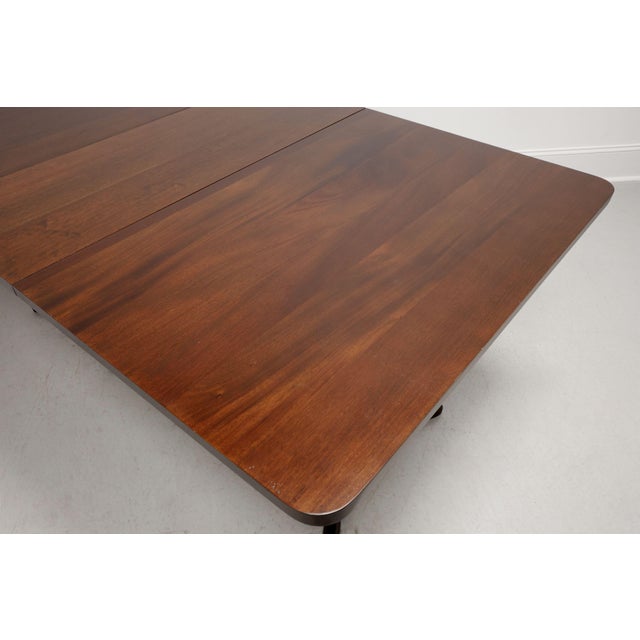 Wood Craftique Solid Mahogany Queen Anne Double Pedestal Dining Table For Sale - Image 7 of 12