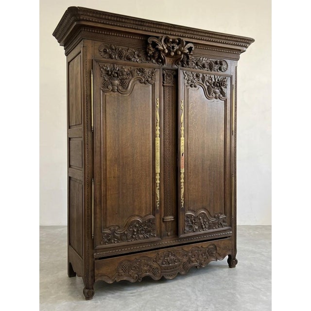 Norman Oak Wardrobe, 1850s, in Flawless conditions. Designed before 1890 This piece has an attribution mark, I am sure...