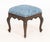 Victorian Style Blue Damask Upholstered Ottoman For Sale - Image 9 of 9