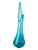 Vintage Mid Century Modern MCM Swung Glass Vase, Turquoise Peacock Blue, 24" Le Smith For Sale - Image 4 of 12
