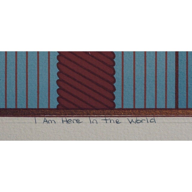 Abstract 1980s Sharon Sutton I Am Here in the World Hand Signed Numbered Abstract Art For Sale - Image 3 of 4