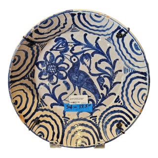 Mid 19th Century Spanish Ceramic Fajalauza Bowl From Granada For Sale