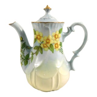 1950s Small Blue Floral Unmarked Teapot For Sale