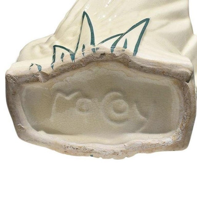 Mid Century Modern White Ceramic Swan Planter by McCoy For Sale - Image 4 of 6