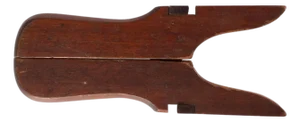 Antique Campaign Folding Mahogany Boot Jack With Boot Pull