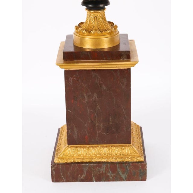 Antique French Grand Tour Ormolu, Bronze and Marble Tazzas, 19th Century, Set of 2 For Sale - Image 12 of 16