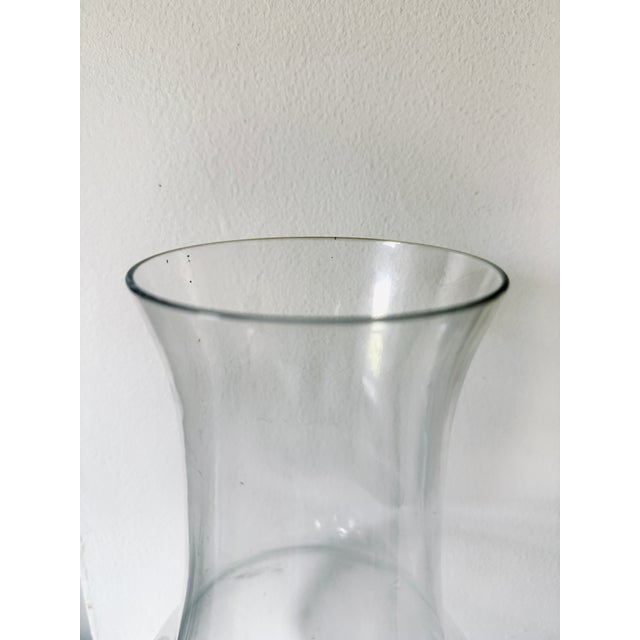 Transparent 1970s Scandinavian Art Glass Flower Frog Vase Attributed to Orrefors Sweden For Sale - Image 8 of 12