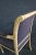 Wood Louis XVI Style Crackle Painted Arm Chair For Sale - Image 7 of 8