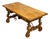Italian Baroque Style 1880s Walnut Desk with Inlaid Top and Carved Lyre Base For Sale