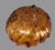 Amber Vintage Amber Color Indiana Glass Bowl Sunflower Center Footed Scalloped Edge For Sale - Image 8 of 8