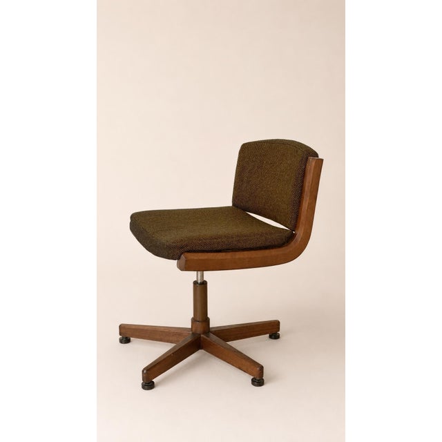 Vintage Office Chairs in Wood, 1970, Set of 5 For Sale - Image 3 of 7