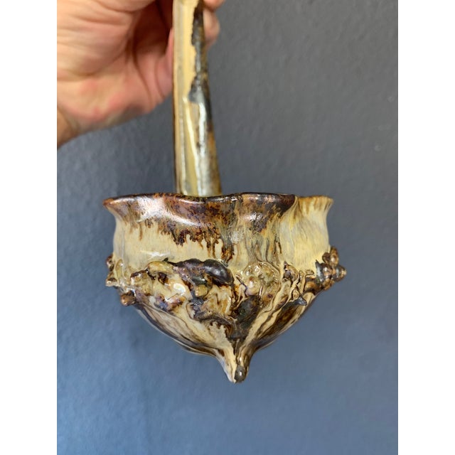 1980s Mid 20th Century Abstract Stoneware Tureen With Ladle For Sale - Image 5 of 13