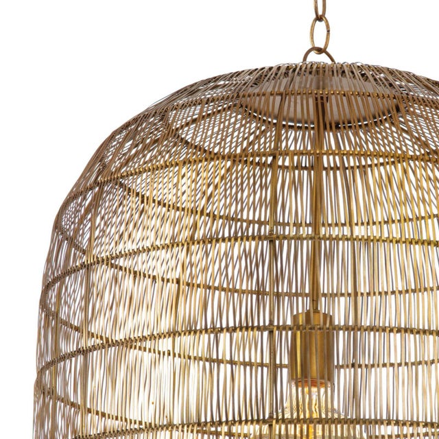 Regina Andrew Fresco Metal Pendant, Brass For Sale - Image 4 of 8