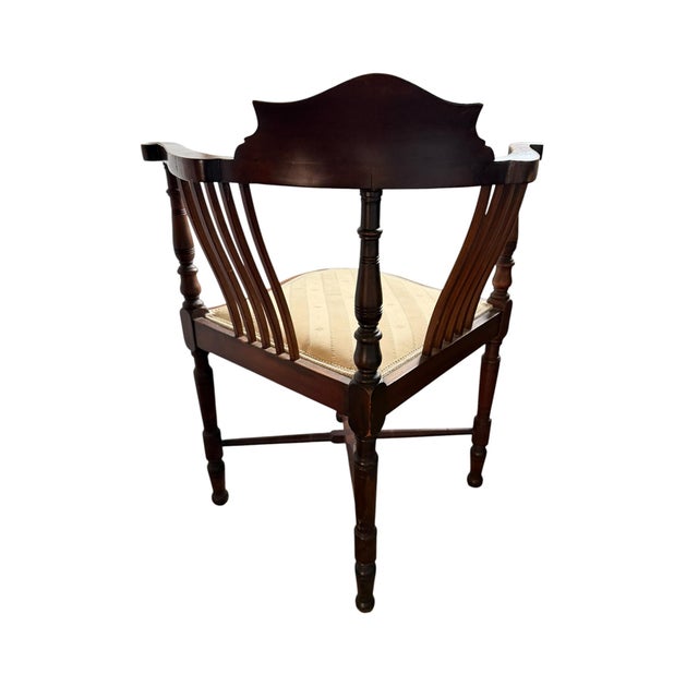 Antique Edwardian Mahogany Corner Chair, 1800s For Sale - Image 4 of 11