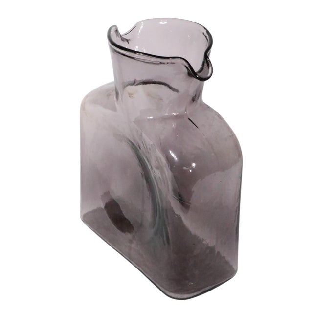 Mid 20th Century Blenko Double Spout Water Bottle in Amethyst Glass For Sale - Image 12 of 12