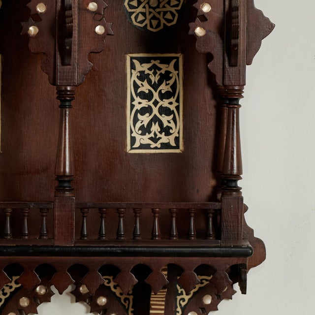 Antique Moroccan Inlaid Wall Bracket or Shelf For Sale In West Palm - Image 6 of 11