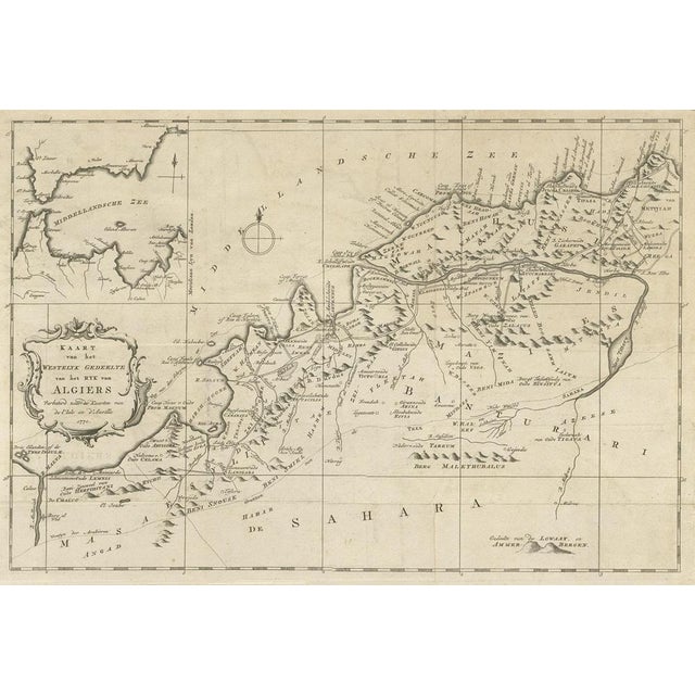 Map of the Western Region of the Kingdom of Algiers, 1773 For Sale - Image 3 of 5