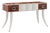 Handcrafted Italian White Lacquer & Rosewood Dressing Table With Drawer For Sale