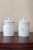 A quaint ceramic jar formerly used to store sugar in a kitchen or pantry. A charming addition to a French cottage style...