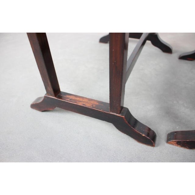 Art Deco Nesting Tables in Mahogany Veneer, Former Czechoslovakia, 1930s, Set of 3 For Sale - Image 11 of 18