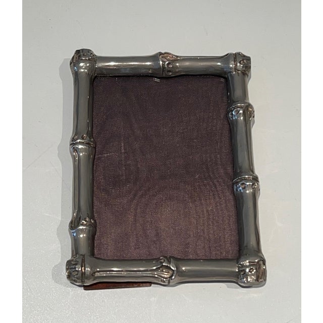 This very pretty little photo frame is made of silver-plated bronze. It is a French work from Maison Baguès. Circa 1940