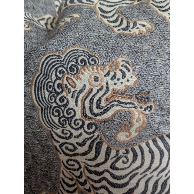 A Pair of Designer Chinoiserie Tibetan Tiger Pillow Covers 24" x 24" Does not include inserts Front and Back are same...