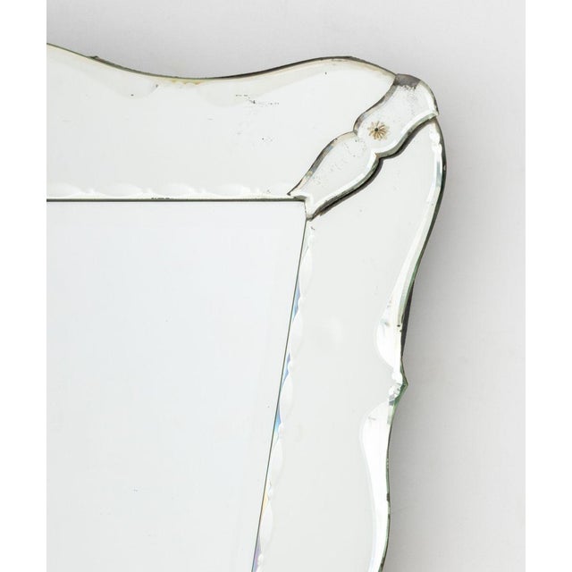 Vintage Venetian Style Framed Beveled Glass Mirror For Sale - Image 4 of 8