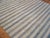 Indian 1940s Blue White Stripe Antique Indian Dhurrie Rug 7' 6"x 15' 9" Flatweave Cotton Carpet For Sale - Image 3 of 4