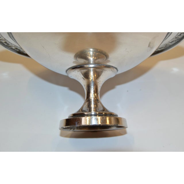 1950s Victorian Oneida Silver Plated Footed Serving Bowl 2 Community Plate Spoons, Usa- 3 Pieces For Sale - Image 12 of 13