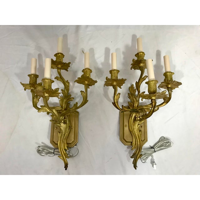 19th Century Louis XVI Style Sconces a Pair For Sale - Image 9 of 9