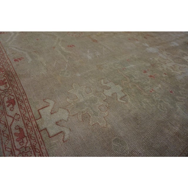 Early 20th Century Turkish Oushak Carpet ( 10'10" x 11' 330 x 335 ) For Sale - Image 9 of 9
