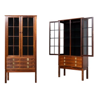 Vintage Display Cabinets from Bruksbo, Norway, 1960s, Set of 2 For Sale