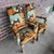 Jack Lenor Larsen Set of 6 Upholstered Boho Chic Dining Chairs in Jack Lenor Larsen Fabric For Sale - Image 4 of 12
