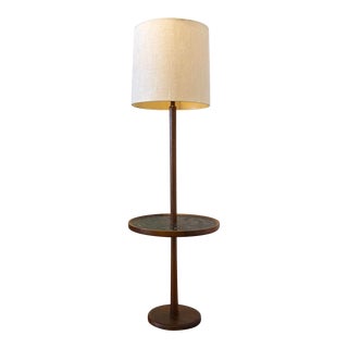 Martz Mid Century Side Table Floor Lamp For Sale