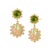 Mogul Hex Peridot Opal Double Drop Earrings, 2 Pieces For Sale