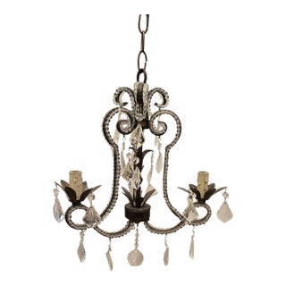 Crystal Plug in Chandelier For Sale