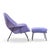 Purple Eero Saarinen for Knoll Mid Century Womb Chair With Ottoman For Sale - Image 8 of 10