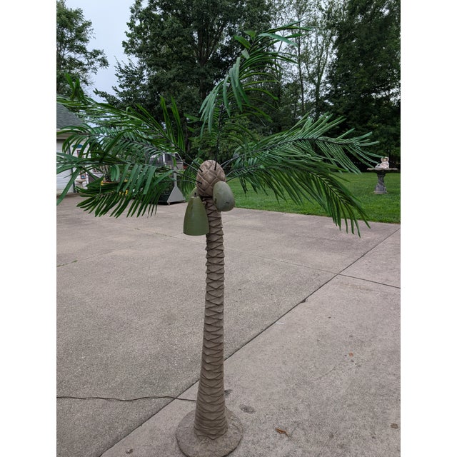 Mid Century Coastal Palm Tree Bullet Floor Lamp For Sale - Image 13 of 13