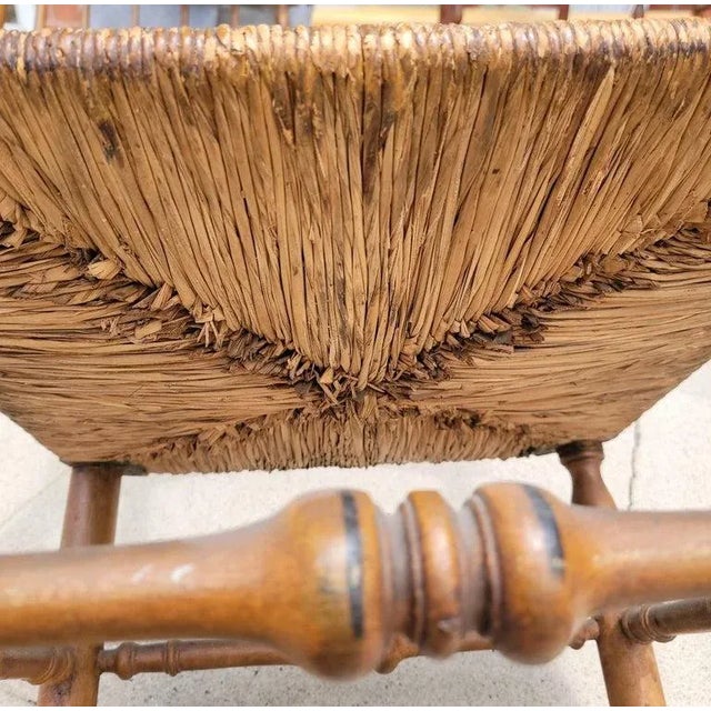 19Thc Original Paint Decorated Writing Arm Windsor Chair For Sale - Image 10 of 10