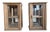 Small Art Deco Oak Display Cabinets, 1920s, Set of 2 For Sale