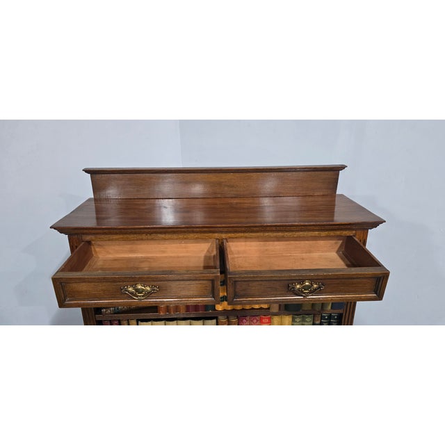 Oak Open Adjustable Library Bookcase, 1880 For Sale - Image 10 of 13