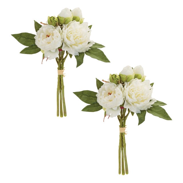 Add a touch of elegance to your decor with this Peony Floral Bundle. Featuring soft white and ivory peony flowers and...