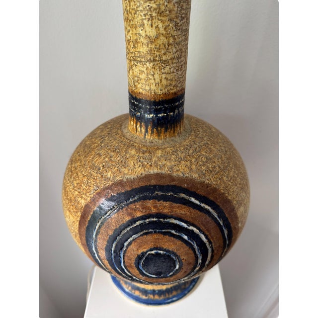 Mid-Century Modern Ceramic Table Lamp by Jette Hellerøe for Axella, Denmark, 1960s For Sale - Image 3 of 11