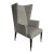 J. Robert Scott Modern Designer Wing Back Arm Chair For Sale