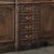 Burnt Umber Antique Liegeois Regence Style Two-Tiered Oak Display Buffet With Clock For Sale - Image 8 of 18