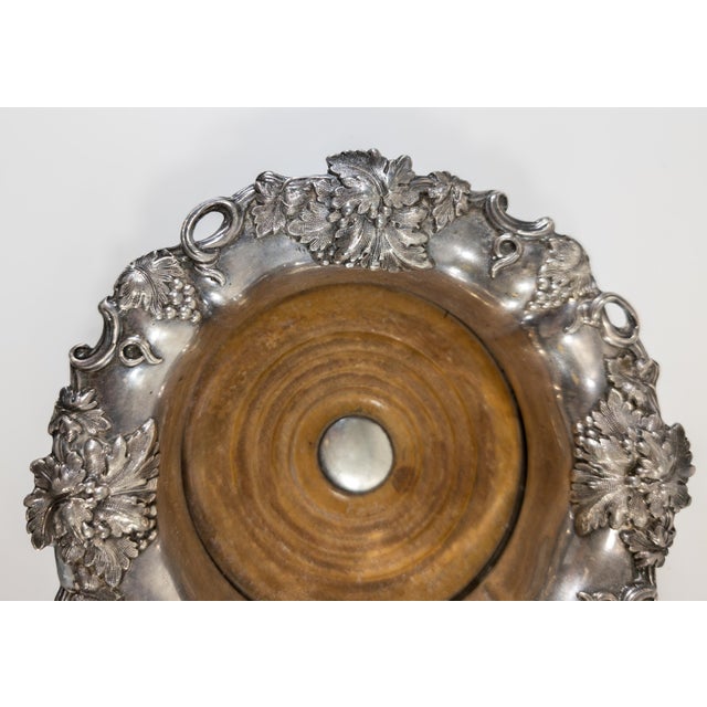 20th Century English Sheffield Silverplate Wine Coaster With Grape Motif For Sale - Image 4 of 9