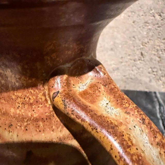 Ceramic Vintage Studio Pottery Pitcher Earthenware Rustic Farmhouse For Sale - Image 7 of 12